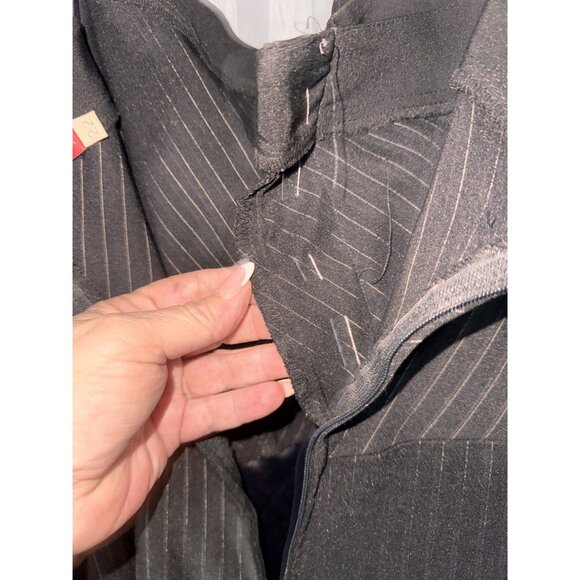 Ruby Rox Black Pinstripe Sleeveless Fit & Flare Dress With Tulle Underskirt Size - Picture 8 of 8